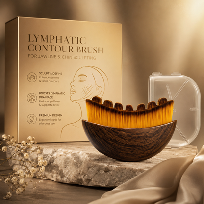 Lymphatic Contour Brush for Jawline & Chin Sculpting